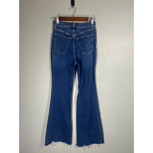 Abercrombie & Fitch The Flare Ultra High Rise Jeans Women's Size 26 Denim Preppy - Picture 2 of 10
